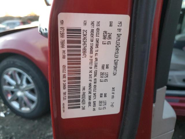 2C3KA63H67H896471 - 2007 CHRYSLER 300C RED photo 12