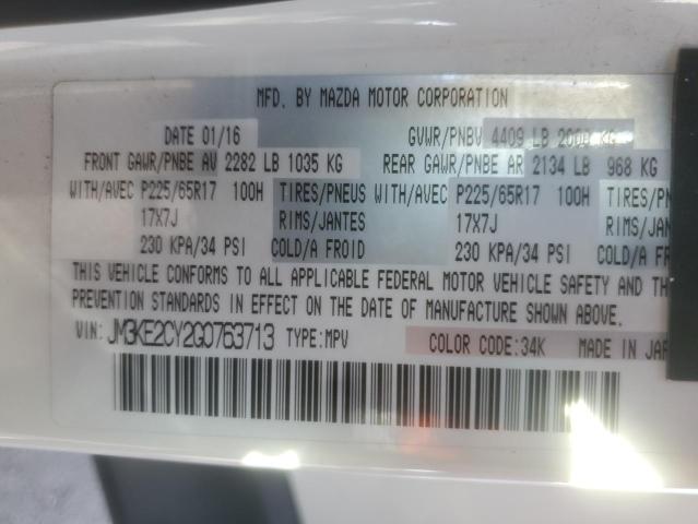 JM3KE2CY2G0763713 - 2016 MAZDA CX-5 TOURING WHITE photo 13