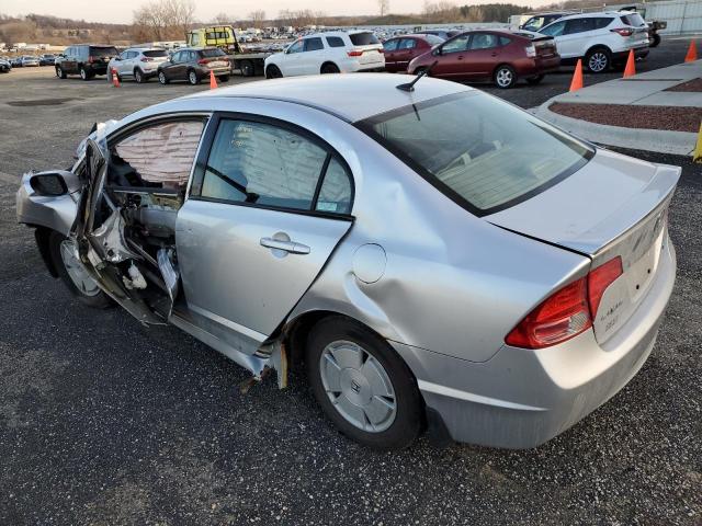 JHMFA36268S031785 - 2008 HONDA CIVIC HYBRID SILVER photo 2