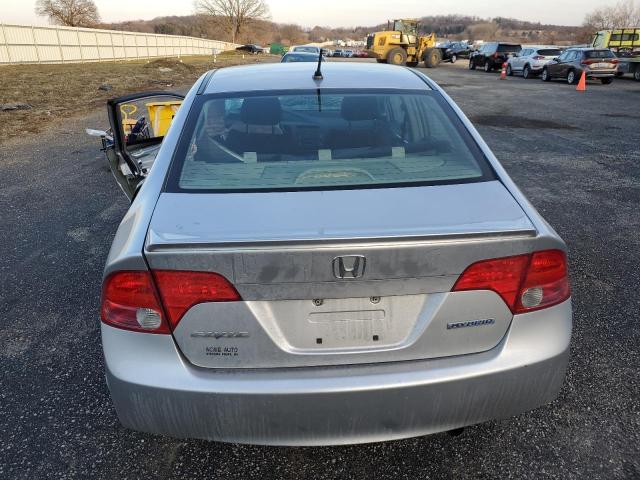 JHMFA36268S031785 - 2008 HONDA CIVIC HYBRID SILVER photo 6