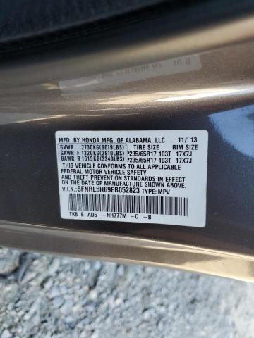 5FNRL5H69EB052823 - 2014 HONDA ODYSSEY EXL 灰色 照片 13