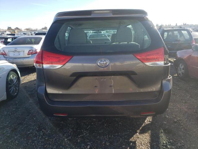 5TDZK3DC9ES428676 - 2014 TOYOTA SIENNA CHARCOAL photo 6