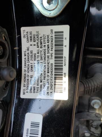 2HGFC1F31GH630559 - 2016 HONDA CIVIC EX BLACK photo 12
