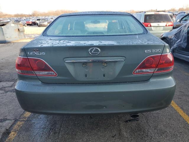 JTHBA30G355057340 - 2005 LEXUS ES 330 GREEN photo 6