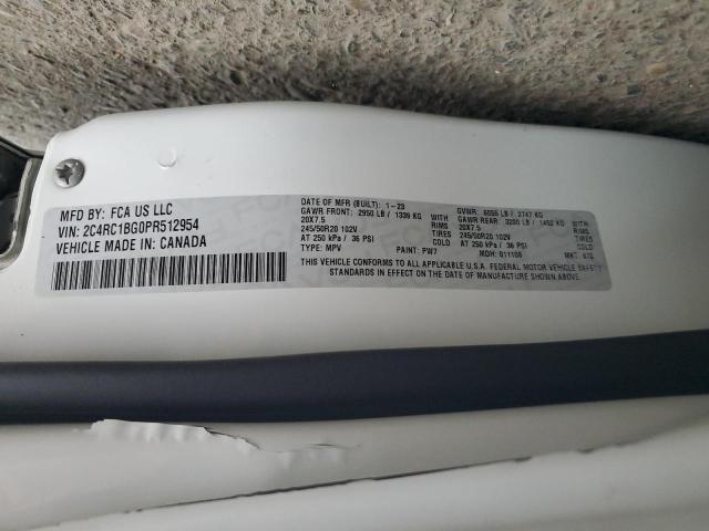 2C4RC1BG0PR512954 - 2023 CHRYSLER PACIFICA TOURING L Սպիտակ լուսանկար 14