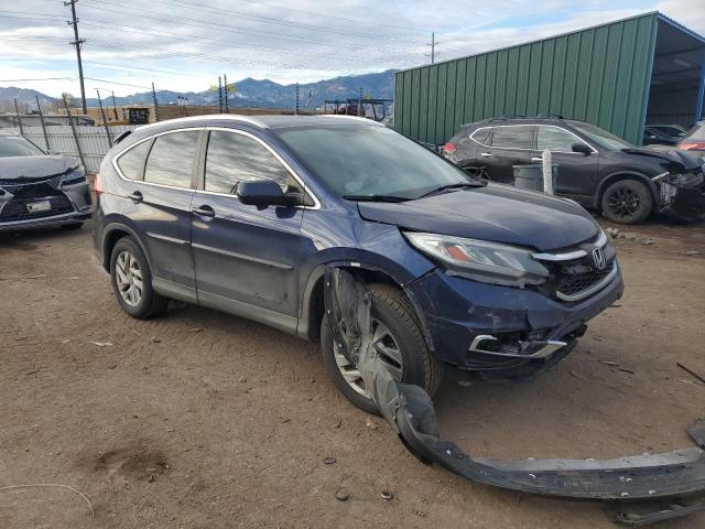 2HKRM4H72FH675106 - 2015 HONDA CR-V EXL BLUE photo 4