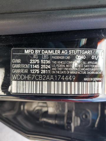 WDDHF7CB2AA174449 - 2010 MERCEDES-BENZ E 550 BLACK photo 12