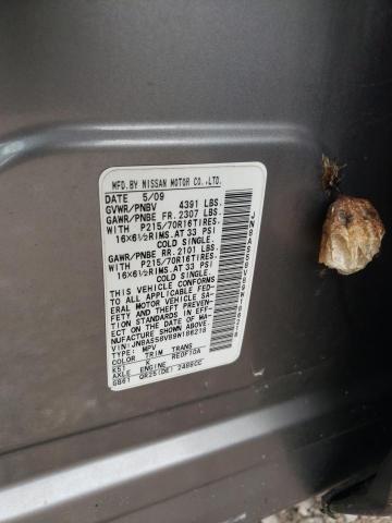 JN8AS58V89W186218 - 2009 NISSAN ROGUE S GRAY photo 13