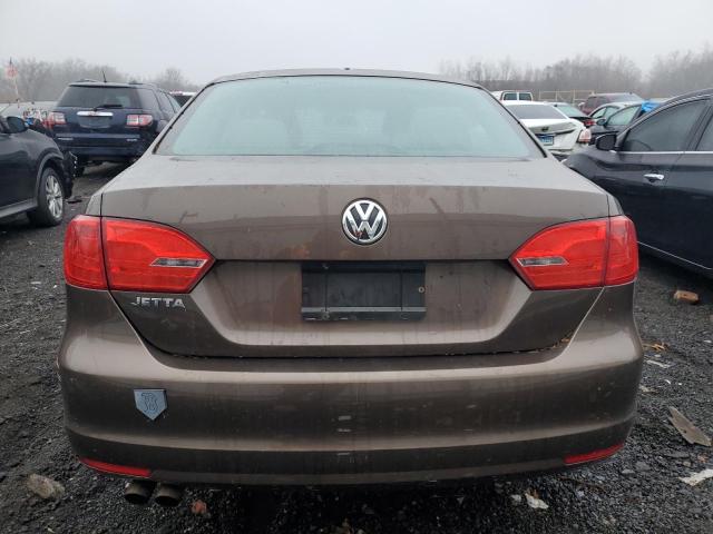 3VW2K7AJ6BM390246 - 2011 VOLKSWAGEN JETTA BASE BROWN photo 6