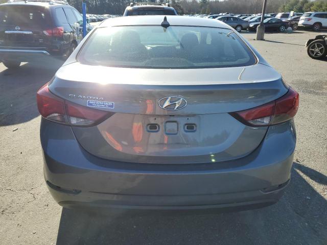 5NPDH4AE4EH491470 - 2014 HYUNDAI ELANTRA SE GRAY photo 6