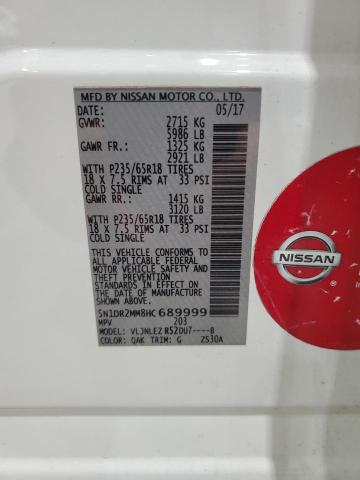 5N1DR2MM8HC689999 - 2017 NISSAN PATHFINDER S Ақ фото 13