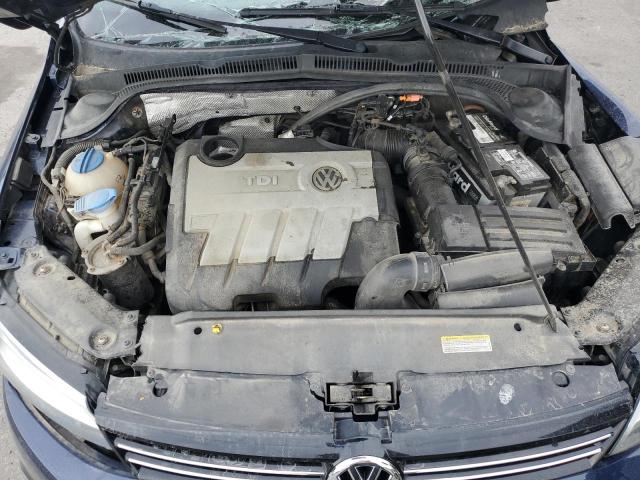 3VW3L7AJ2EM386037 - 2014 VOLKSWAGEN JETTA TDI ლურჯი ფოტო 11
