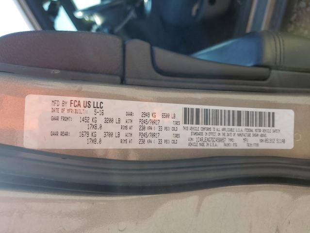 1C4RJEAG7GC458057 - 2016 JEEP GRAND CHEROKEE LAREDO GRAY photo 13