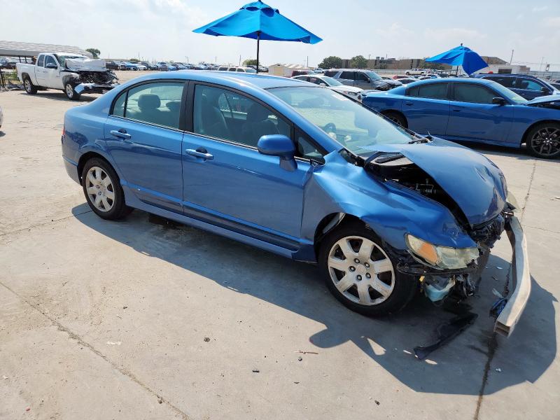 1HGFA16509L000030 - 2009 HONDA CIVIC LX BLUE photo 4