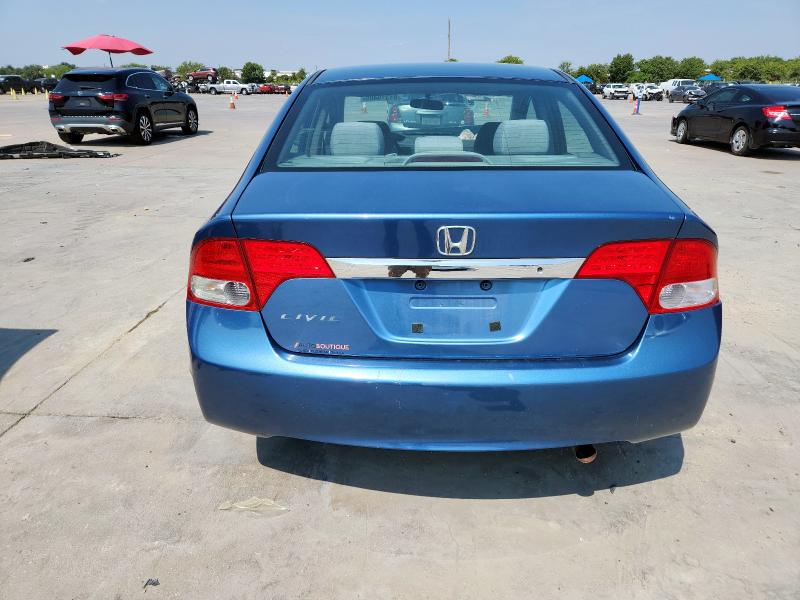 1HGFA16509L000030 - 2009 HONDA CIVIC LX BLUE photo 6
