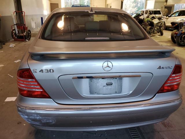 WDBNG83J04A401308 - 2004 MERCEDES-BENZ S 430 4MATIC SILVER photo 6