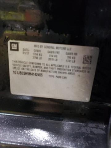 1G1JB5SH9H4142455 - 2017 CHEVROLET SONIC LS BLACK photo 12