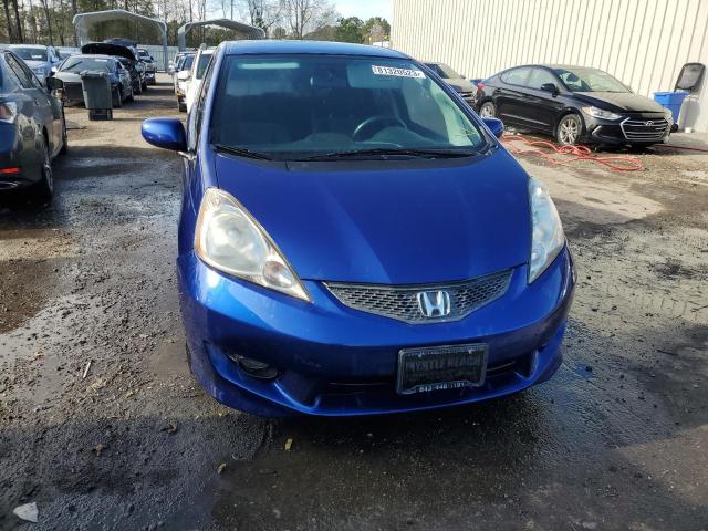 JHMGE8H42AC008203 - 2010 HONDA FIT SPORT BLUE photo 5