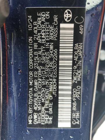 JTDBCMFE6S3072266 - 2025 TOYOTA COROLLA LE Blau Foto 13