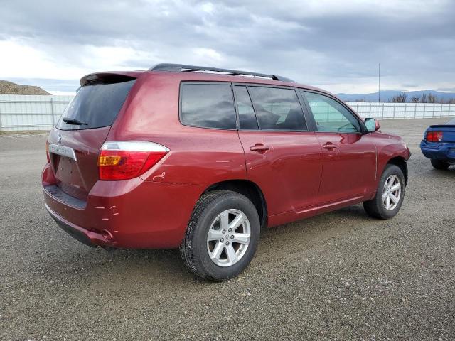 5TDZA3EH8AS003098 - 2010 TOYOTA HIGHLANDER MAROON photo 3