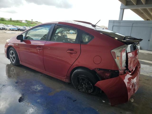 JTDKN3DU8D0350930 - 2013 TOYOTA PRIUS RED photo 2