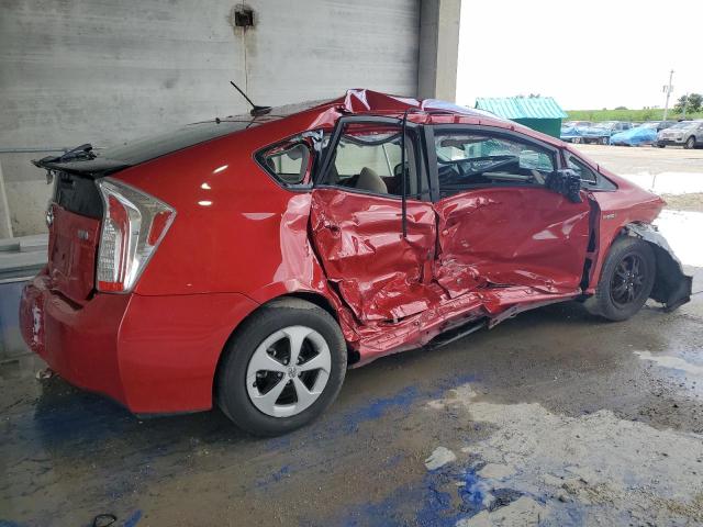 JTDKN3DU8D0350930 - 2013 TOYOTA PRIUS RED photo 3