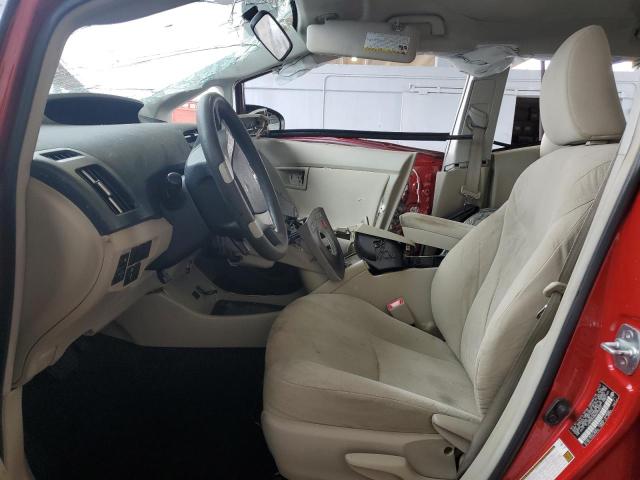JTDKN3DU8D0350930 - 2013 TOYOTA PRIUS RED photo 7