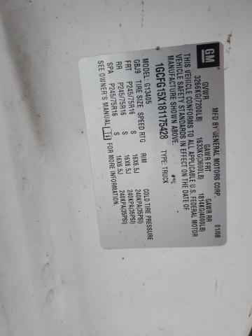 1GCFG15X181175428 - 2008 CHEVROLET EXPRESS G1 WHITE photo 13