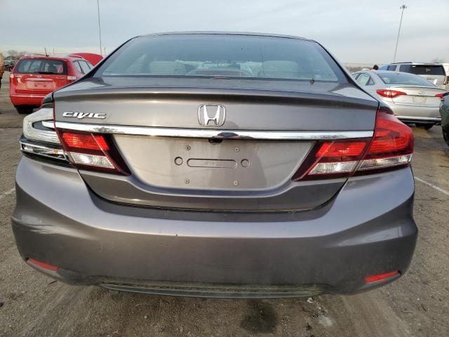 19XFB2F59FE076514 - 2014 HONDA CIVIC LX GRAY photo 6