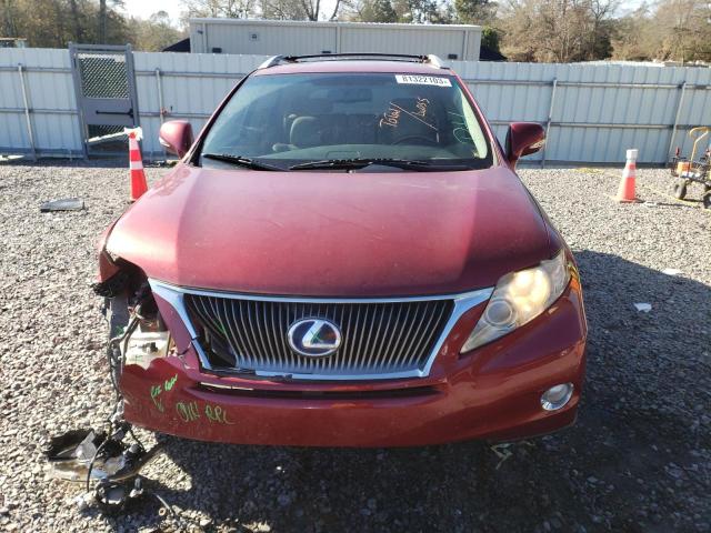 JTJBC1BA2A2024671 - 2010 LEXUS RX 450 BURGUNDY photo 5