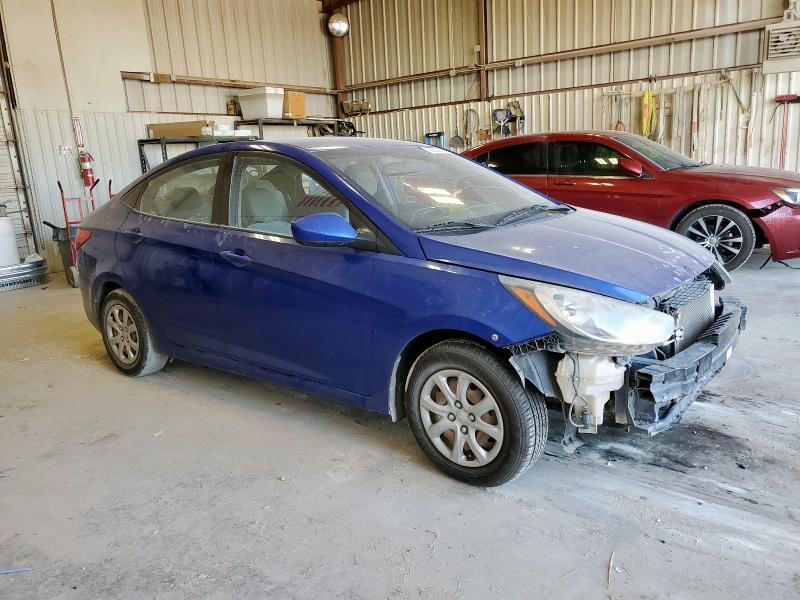 KMHCT4AE4DU409487 - 2013 HYUNDAI ACCENT GLS 蓝色 照片 4