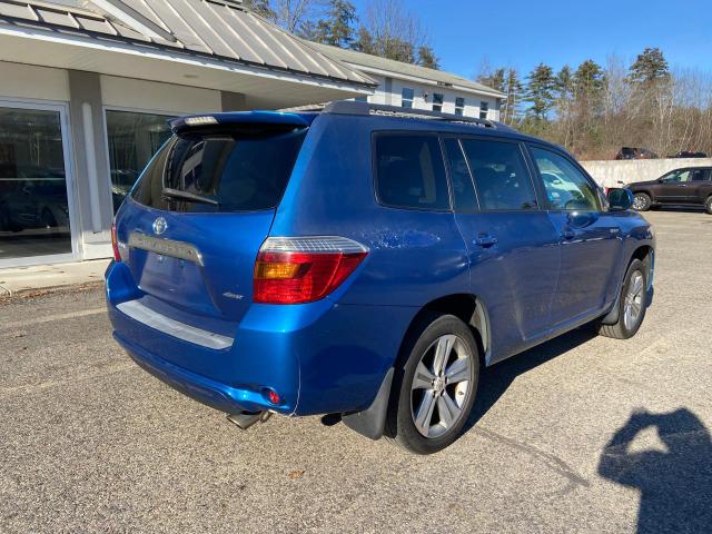 JTEES43A782009740 - 2008 TOYOTA HIGHLANDER SPORT BLUE photo 4