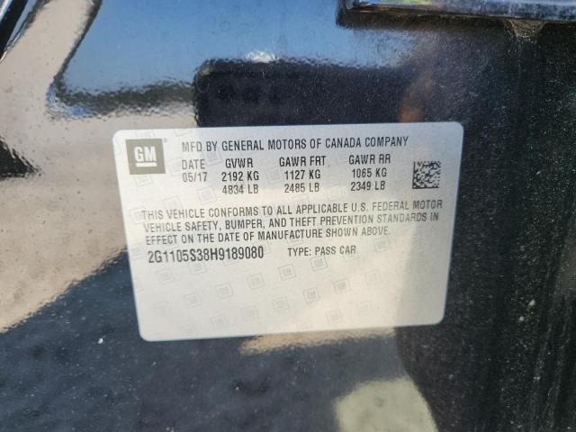 2G1105S38H9189080 - 2017 CHEVROLET IMPALA LT Czarny zdjęcie 12