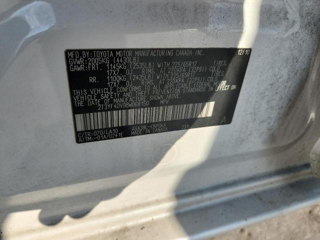 2T3YF4DV9BW068150 - 2011 TOYOTA RAV4 LIMITED 白色 照片 13