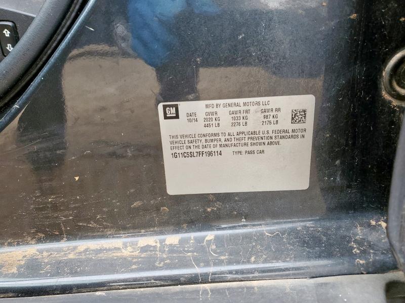 1G11C5SL7FF196114 - 2015 CHEVROLET MALIBU 1LT CHARCOAL photo 12