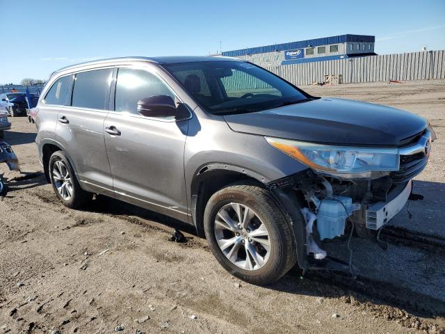 5TDJKRFHXFS096466 - 2015 TOYOTA HIGHLANDER XLE GRAY photo 4