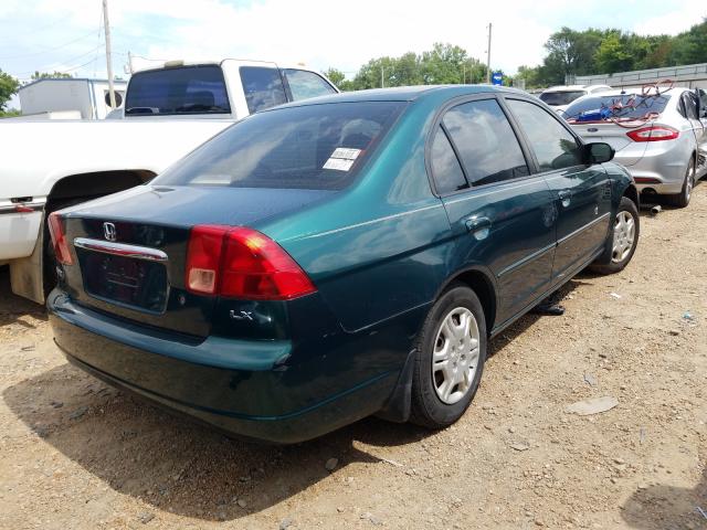 1HGES16542L081760 - 2002 HONDA CIVIC LX 绿色 照片 8