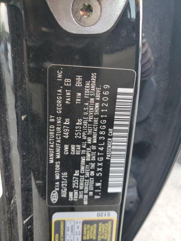 5XXGT4L38GG112069 - 2016 KIA OPTIMA LX BLACK photo 13