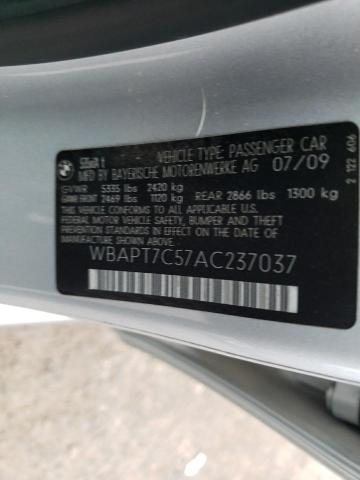 WBAPT7C57AC237037 - 2010 BMW 535 XI SILVER photo 12