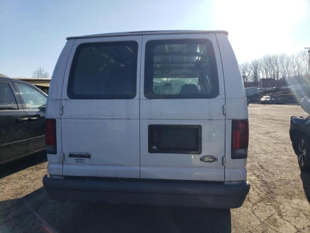 1FTRE14W76DB02345 - 2006 FORD ECONOLINE E150 VAN WHITE photo 6