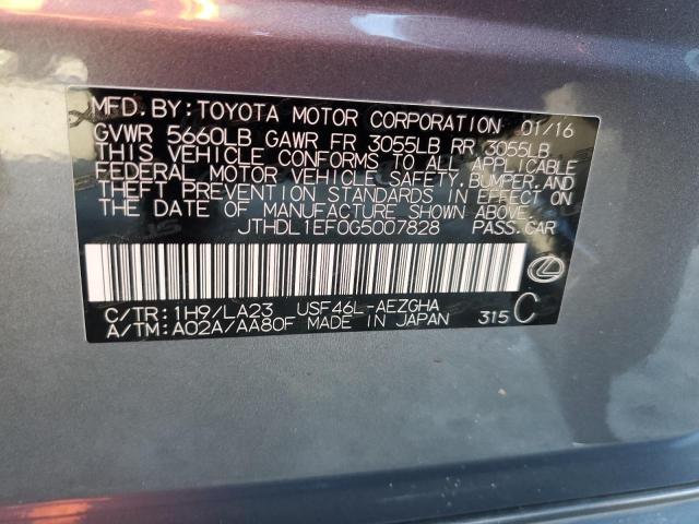 JTHDL1EF0G5007828 - 2016 LEXUS LS 460L GRAY photo 13