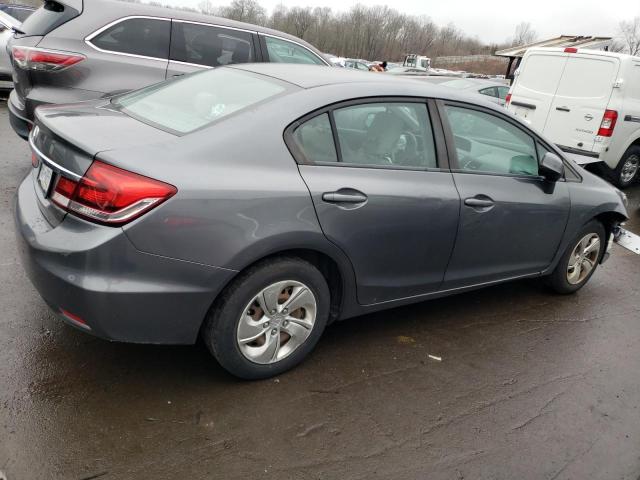 19XFB2F54DE262104 - 2013 HONDA CIVIC LX GRAY photo 3