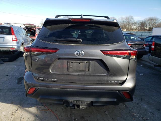 5TDHZRBHXNS587358 - 2022 TOYOTA HIGHLANDER XLE GRAY photo 6