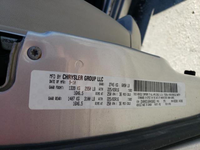 2D4RN5D16AR459052 - 2010 DODGE GRAND CARA SXT SILVER photo 14