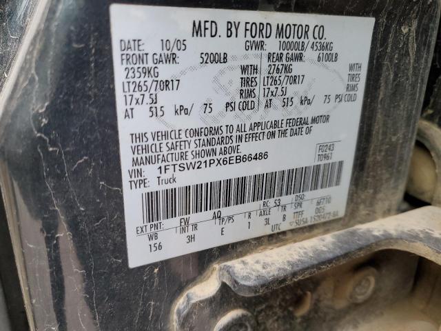 1FTSW21PX6EB66486 - 2006 FORD F250 SUPER DUTY GREEN photo 12