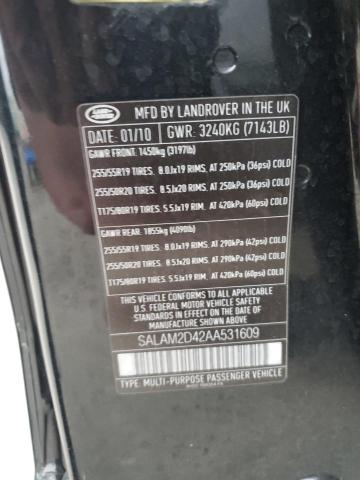 SALAM2D42AA531609 - 2010 LAND ROVER LR4 HSE PLUS BLACK photo 13