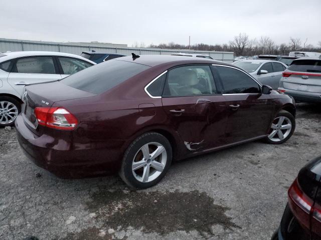 1VWBN7A33DC069844 - 2013 VOLKSWAGEN PASSAT SE BURGUNDY photo 3