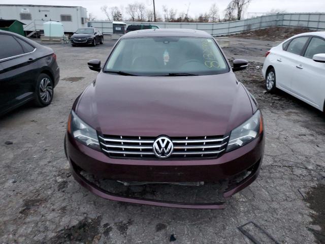 1VWBN7A33DC069844 - 2013 VOLKSWAGEN PASSAT SE BURGUNDY photo 5