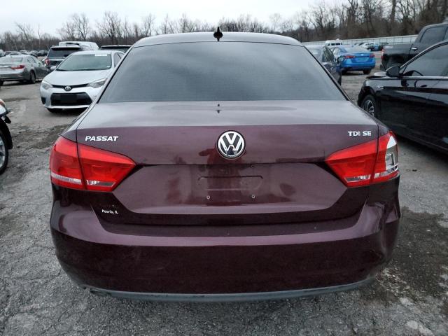 1VWBN7A33DC069844 - 2013 VOLKSWAGEN PASSAT SE BURGUNDY photo 6