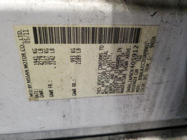 1N4AL2AP6CN405912 - 2012 NISSAN ALTIMA BASE Blanco foto 13